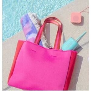 Summersalt Pink & Red Neoprene Tote - NEW